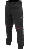 Брюки рабочие COMFY YATO размер L/XL, черно-красные, 7 карманов, 100% хлопок 