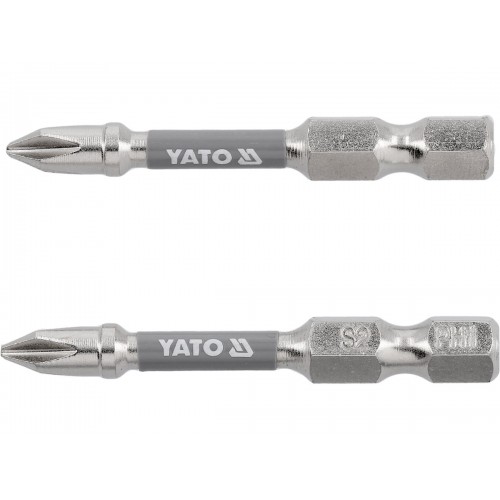 Биты для шуруповерта YATO, сталь S2; PH1 х 50мм. хвостовик 1/4", 2 ед.