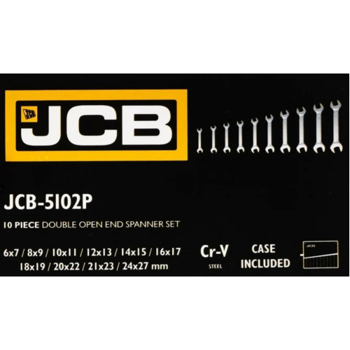 Набір рожкових ключів в чохлі 10 од. (6-27 мм) JCB Tools JCB-5102P