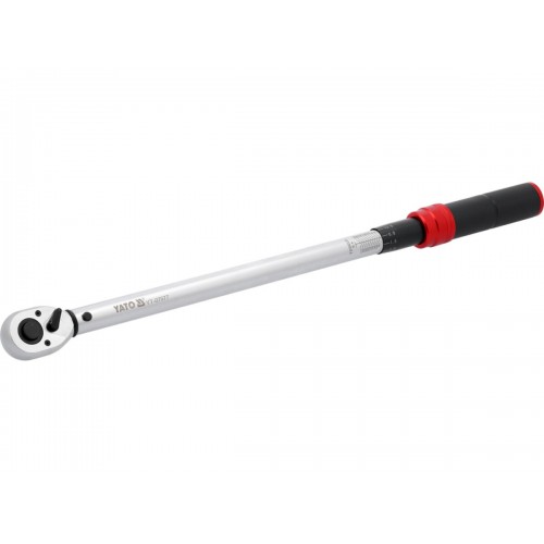 Ключ динамометрический двухстороннего действия YATO: квадрат 1/2", F=60-330 Нм, L=545-565 мм YT-07677