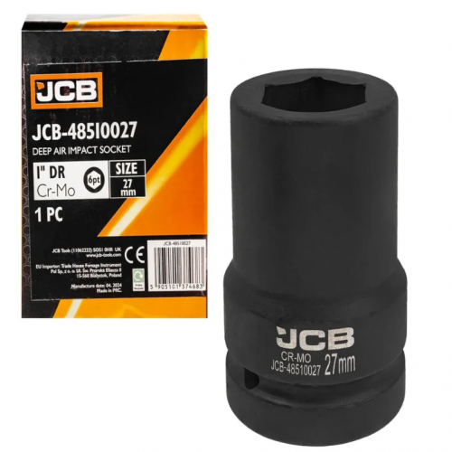Головка ударна глибока 1" 27 мм (6-гранна) JCB Tools JCB-48510027