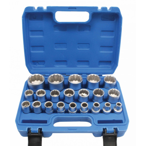 Набор спецголовок 1/2" (8–36 мм) 12-гранных, 21 ед. SATRA S-SHS21