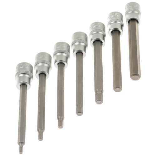 Набір екстра довгих біт HEX 3-10мм 1/2" - 7 шт. SATRA S-SLH738