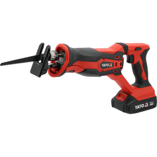 Пила сабельная аккумуляторная YATO YT-828153, 18 В 2.0 А·ч, 120/6 мм