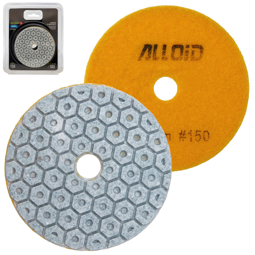 Круг алмазный шлифовальный  на липучке Alloid Pro COMBS 100 мм,  зерно  150