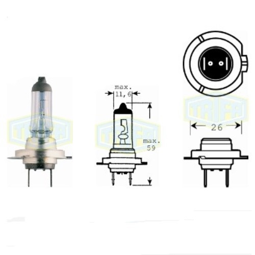 Лампа автомобільна Лампи подвійна коробка H7 12V XENON-PRIME Trifa (51607-062)
