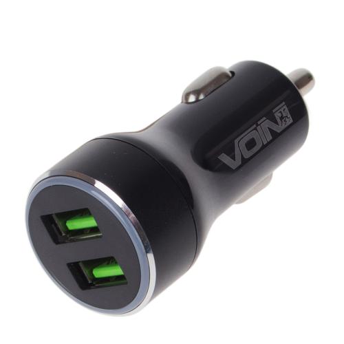 Автомобильное зарядное устройство VOIN 36W, 2USB QC3.0, 12/24V (3.6-6.5V/3A; 6.5-9V/2A; 9V-12V/1.5) (C-36205Q)