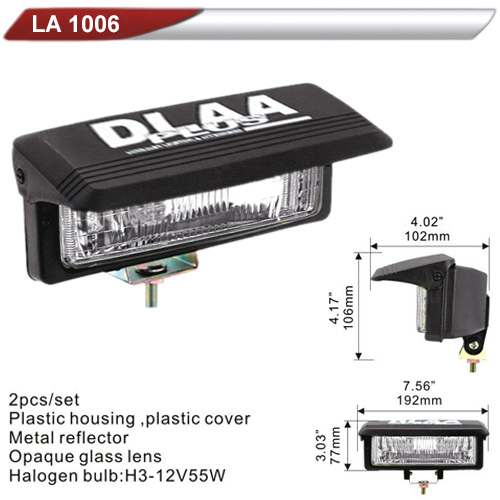 Фара дополнительная  DLAA 1006-W/H3-12V-55W/192*77mm/крышка (LA 1006-W)