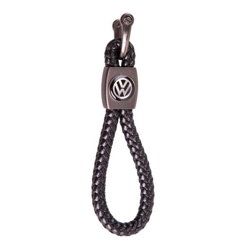 Брелок кож. зам. плетёный со скобой CN VOLKSWAGEN (кож. зам. плет CN BK VLK)