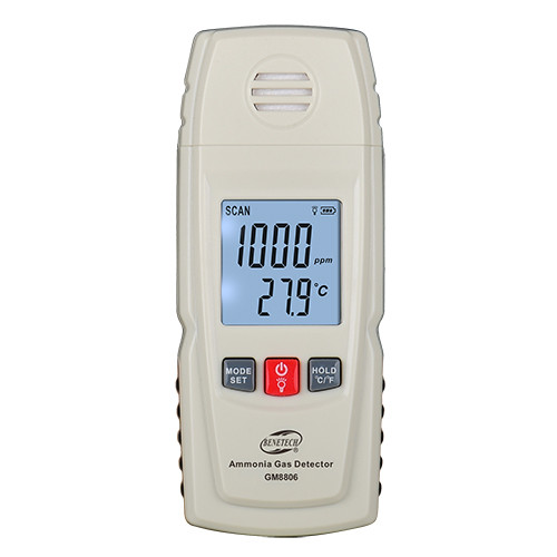 Газоанализатор аммиака NH3+термометр (0-100 ppm, 0-50°C) BENETECH GM8806