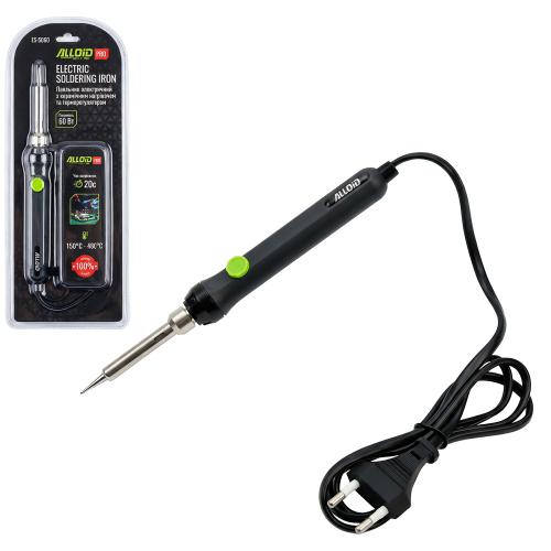 Паяльник електричний з керамічним нагрівальним елементом і терморегулятором, 60 Вт Alloid Pro ES-5060