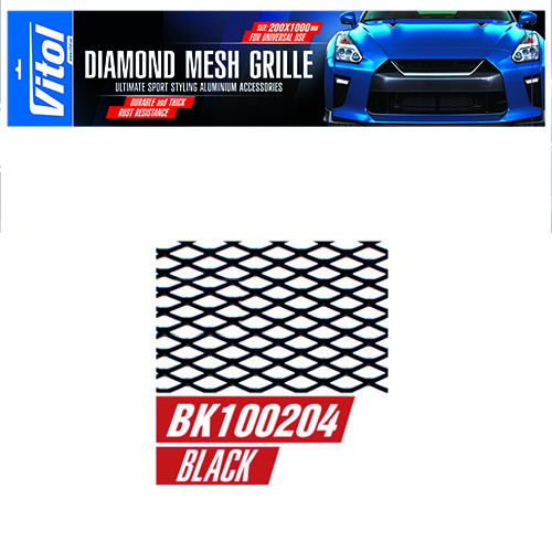 Решітка декоративна VITOL 100*20см black №4 (BK100204)