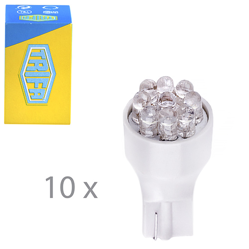 Лампа автомобильная светодиодная LED с пластиковим цоколем Trifa 12V 0,81W W2,1x9,5d T15 60mA white (02884)