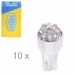 Лампа автомобільна Світлодіодна LED з пластиковим цоколем Trifa 12V 0,81W W2,1x9,5d T15 60mA 9led white (02884)
