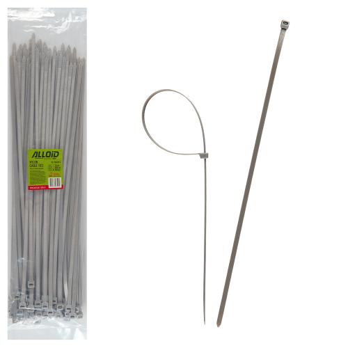 Хомут пластиковий Alloid 7.6 х 500 100шт/уп серый