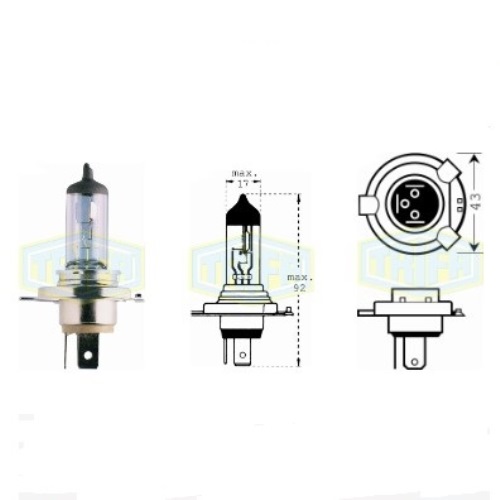 Лампа автомобільна Галогенна лампа для фари Trifa H4 12V 60/55W HD (21661)