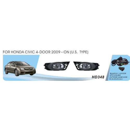 Фары доп.модель Honda Civic/2009-11/4-door/HD-348W/U.S TYPE/H11-12V55W/эл.проводка (HD-348)