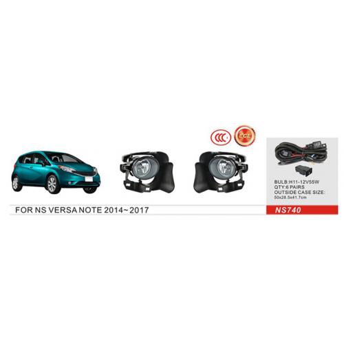 Фары доп.модель Nissan Versa Note 2013-17/NS-740/H11-12V55W/эл.проводка (NS-740)