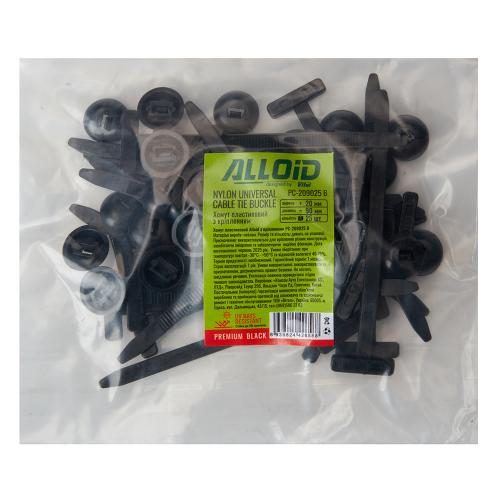Хомут пластиковий з кріпленням Alloid 20*90мм 25шт/уп чорний Хомут пластиковий з кріпленням Alloid 20*90мм 25шт/уп чорний