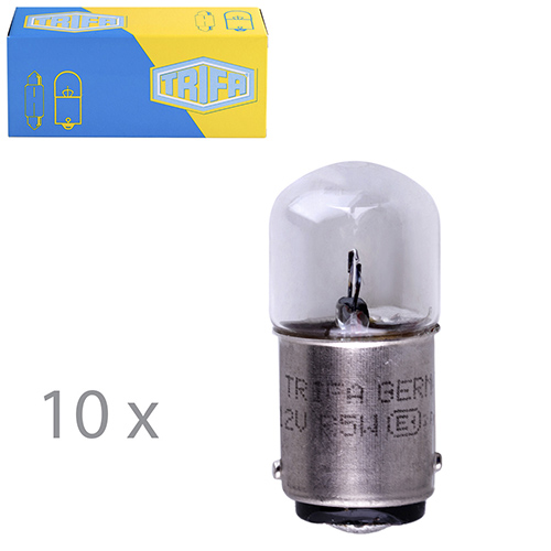 Лампа автомобильная Сферичная лампа Trifa 24V R5W BA 15d (01314)
