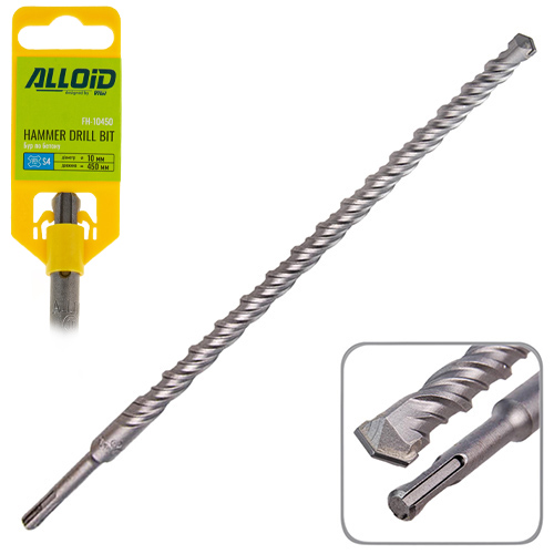 Alloid. Бур по бетону SDS-plus S4 10x450мм (FH-10450)