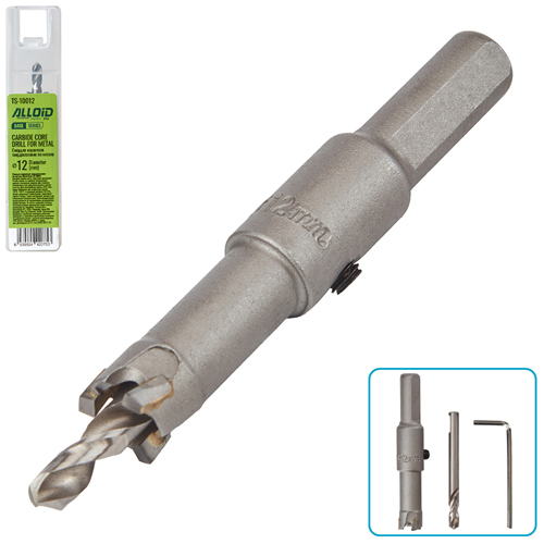 Свердло корончате твердосплавне по металу Alloid Base  12мм Свердло корончате твердосплавне по металу Alloid Base  12мм