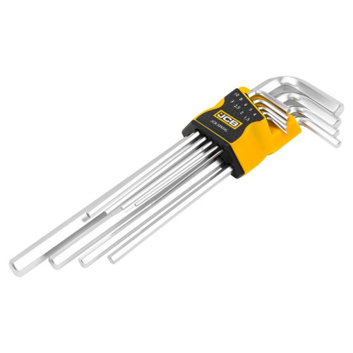 Haбіp Г-подібних ключів подовжених HEX 9 пр. (1.5-10 мм) JCB Tools JCB-5093XL