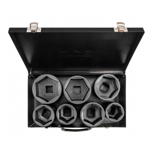 Набор ударных головок 1", 7 шт. (46-75 мм) JCB Tools JCB-8071-5MPB