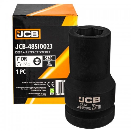 Головка ударна глибока 1" 23 мм (6-гранна) JCB Tools JCB-48510023