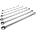 Набор ключей накидных удлиненных с трещоткой 8-19 мм, 6 шт YATO YT-50385