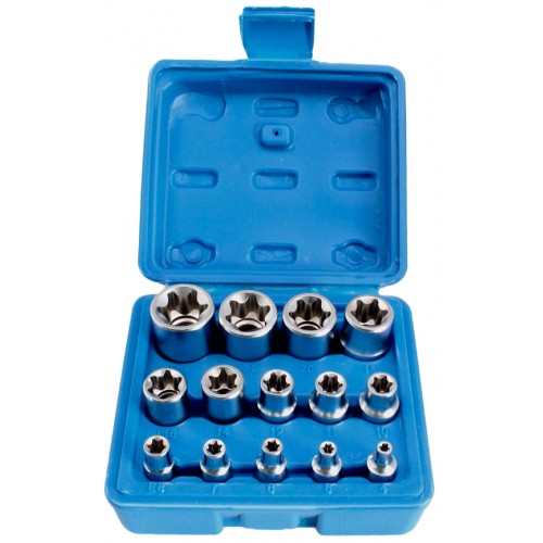 Набор головок TORX 1/4"-1/2" E4-E24 14 ед. SATRA S-P14ES