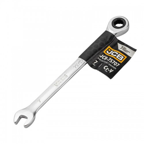 Ключ рожково-накидной с трещоткой 7мм JCB Tools JCB Tools JCB-75707