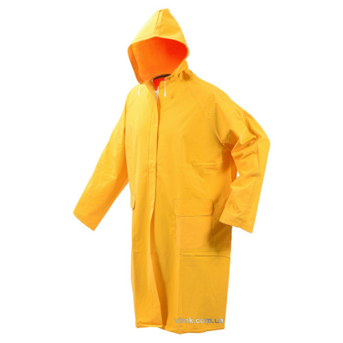 Плащ с капюшоном водонепроницаемый желтый VOREL, разм. XL (74631)