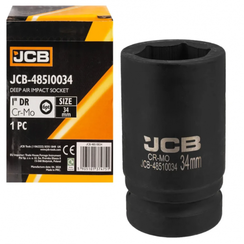 Головка ударна глибока 1" 34 мм (6-гранна) JCB Tools JCB-48510034