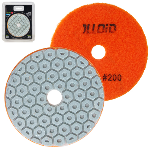 Круг алмазный шлифовальный  на липучке Alloid Pro COMBS 100 мм,  зерно  200