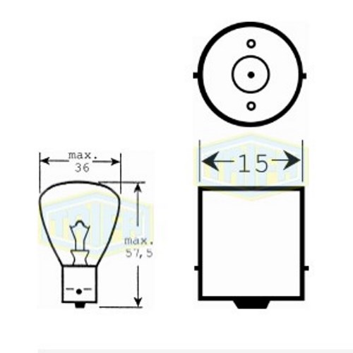 Лампа автомобільна Лампа Rotary lamp 12V 45W BA 15s (00391)