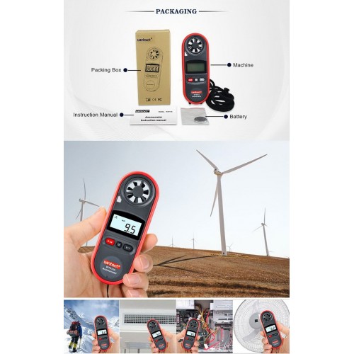 Анемометр цифровий 0,7-30 м/с, -10-45 °C WINTACT WT816A