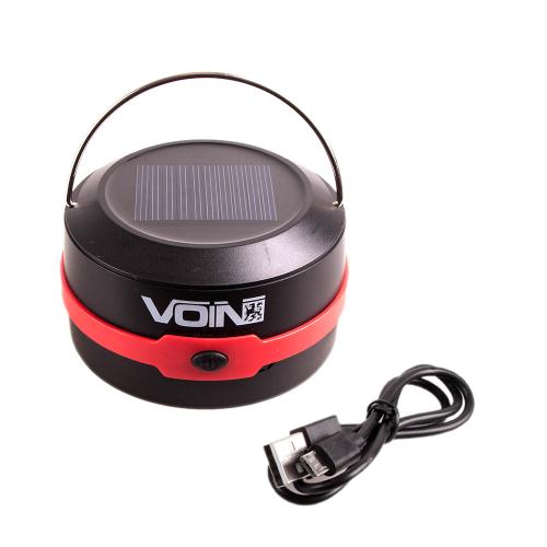 Фонарь для кемпинга VOIN VL-53, 3W XPE/Power Bank1200mAh/солн. панель/складной (VL-53)