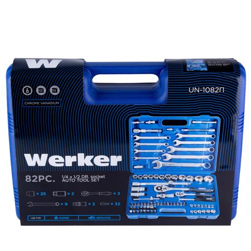 Werker. Универсальный набор инструмента 1/4" & 1/2", 82 предмета. (UN-1082П)