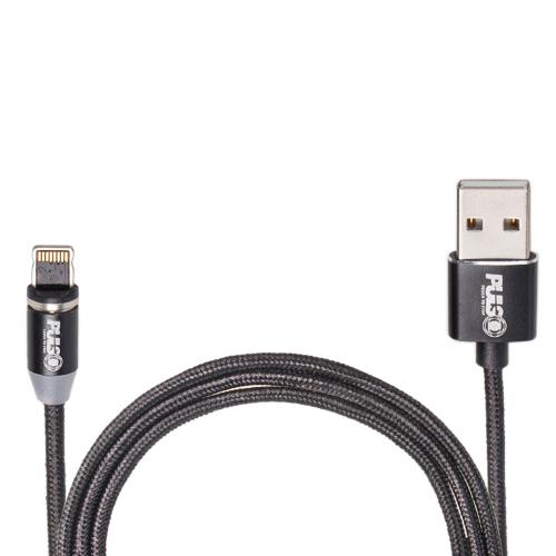Кабель магнитный PULSO USB - Lightning 2,4А, 1m, black (только зарядка) (MC-2301L BK)