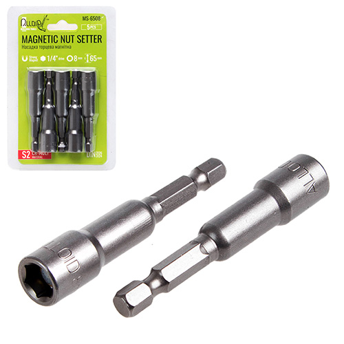 Насадка торцевая магнитная  8х65мм (комплект 5шт) MS-6508 Alloid