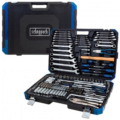 Набор инструментов, 1/2", 3/8", 1/4", пластиковый кейс, 202 предмета SCHEPPACH SCH-42022-5