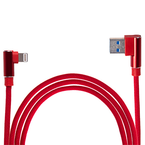 Кабель USB - Apple (Red) 90° ((100) Rd 90°)
