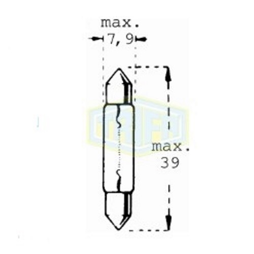 Лампа автомобільна Festoon лампа Trifa 24V 3W SV 7-8 7,9x36 (01209)