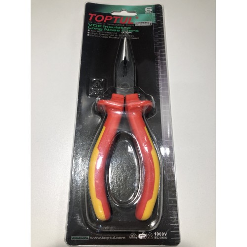 Плоскогубцы диэлектрические удлиненные 6" 1000V VDE TOPTUL DGCB2206