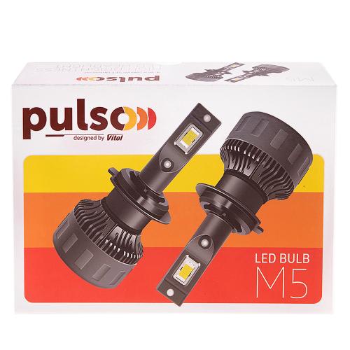 Лампы PULSO M5/H4/LED-chips CSP/9-16v/2*70w/16000Lm/6500K (M5 - H4)