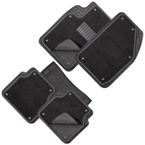 Коврики PVC съемный войлок КУ-16043 BK 5шт./компл. черные 74x50 47x50 23x50 (КУ-16043 BK)