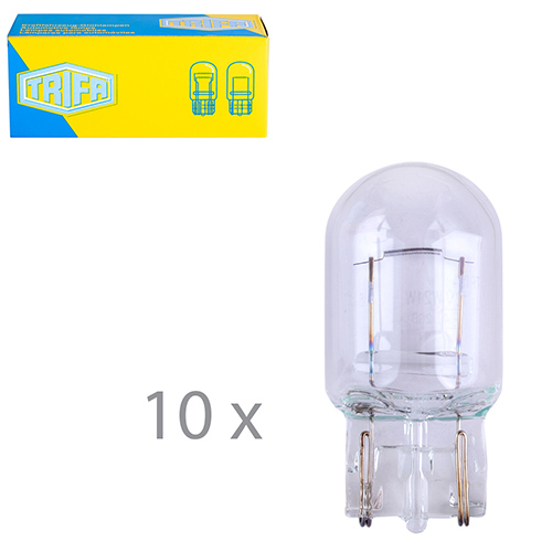Лампа автомобильная с клиновидним цоколем Trifa 12V W21W W 3x16d (01781)