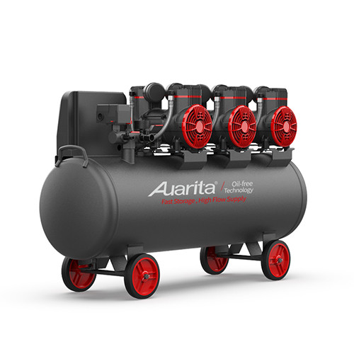 Компрессор безмасляный поршневой 100л, 3*1,45 кВт, 220 В AUARITA 2-1450X3F100-220