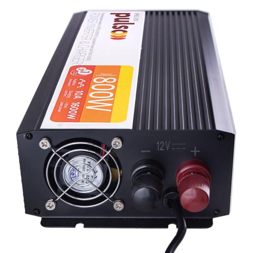 Преобраз. напряжения /Зарядн. уст-во PULSO IMBC-810/12V-220V/800W/10A/мод.волна/клеммы (IMBC-810 2в1)